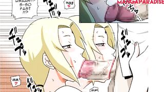 Tsunade X 4 Guys (Horny Tsunade having Sex with 4 Guys)