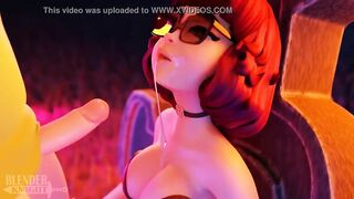 Velma blows Shaggy (Blenderknight, lewdheart)