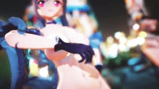 Mmd R18 Genshin Impact vs Roblox Hot and Sexy Edition Ningguang Keqing are Sexy Bitch