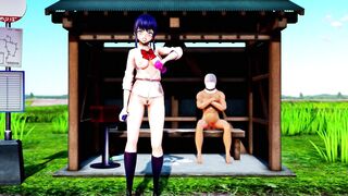 Mmd R18 Sex Danced at a Bus Stop in the Countryside