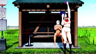 Mmd R18 Sex Danced at a Bus Stop in the Countryside