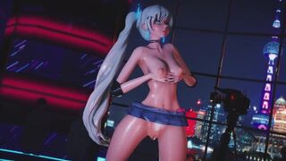 Mmd R18 Rwby Weiss Schnee Workout see her Sweaty Ass and Boobs