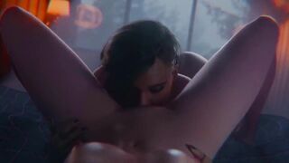 Cyberpunk 2077 - Lesbian FULL Sex with Judy Alvarez, XMod