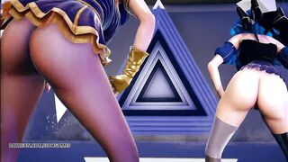 [MMD] PRODUCE48 - RUMOR Seraphine Gwen Caitlyn Sexy Striptease