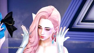 [MMD] PRODUCE48 - RUMOR Seraphine Gwen Caitlyn Sexy Striptease