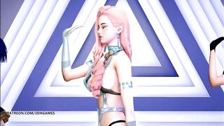 [MMD] PRODUCE48 - RUMOR Seraphine Gwen Caitlyn Sexy Striptease