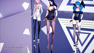 [MMD] PRODUCE48 - RUMOR Seraphine Gwen Caitlyn Sexy Striptease