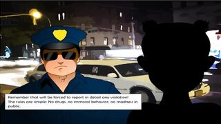 Sex with a Police Officer. the Girl Gave herself up to the Policeman instead of the Fine | Cartoon