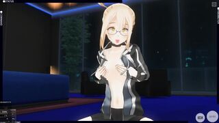 3D HENTAI X Alter Posing and Masturbating