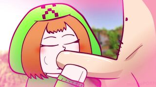 Minecraft Creeper-Girl Sucks Dick and Gets Fucked After! Porn Uncensored