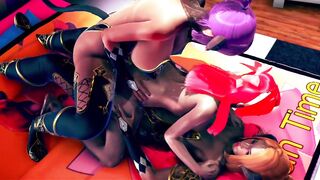 Double Succubus Threesome Fuck - 3d Hentai Animation Futanari