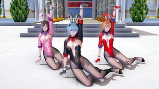 [MMD] SOMI - BIRTHDAY Strip Dance Evangelion Rei Ayanami Asuka Langley Sōryū Mari Illustrious Makina