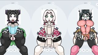 Fapwall [rule34 Hentai Game] Sakura from Naruto is taking 6 Penis at once