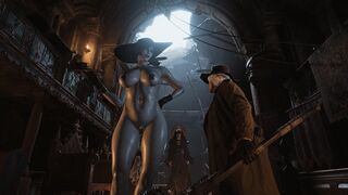 Resident Evil 8 - Nude Lady Dimitrescu Resident Evil Village: Tall Vampire Lady