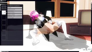 3D HENTAI Fucked in the Bedroom by Ram from Anime RE:ZERO