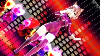 Mmd R18 Short Chan in Pink Cat Suit with Erected Nipple