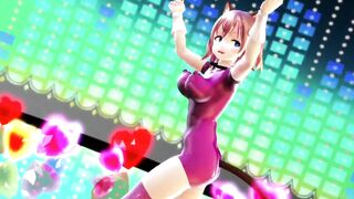 Mmd R18 Short Chan in Pink Cat Suit with Erected Nipple