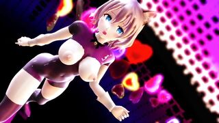 Mmd R18 Short Chan in Pink Cat Suit with Erected Nipple