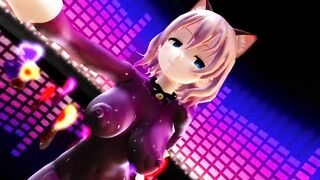 Mmd R18 Short Chan in Pink Cat Suit with Erected Nipple