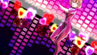 Mmd R18 Short Chan in Pink Cat Suit with Erected Nipple