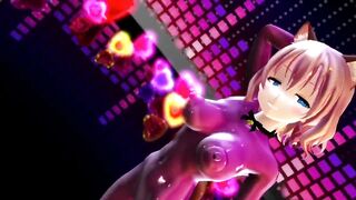 Mmd R18 Short Chan in Pink Cat Suit with Erected Nipple