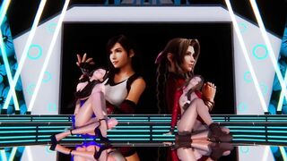 [MMD] GIRL'S DAY - SOMETHING Tifa Aerith FF7 Remake Uncensored 3D Erotic Dance