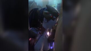 Widowmaker Giving a Perfect deepthroat by Fpsblyck