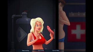 Summertime Saga - Lifeguard gloryhole blowjob