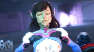 Zarya and D.Va in Hot Futa Scene