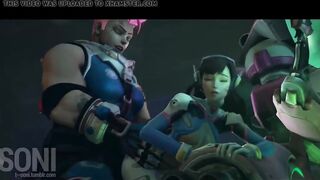 Zarya and D.Va in Hot Futa Scene