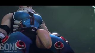 Zarya and D.Va in Hot Futa Scene