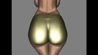 Big Gold Bum 3D