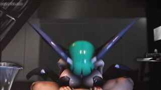 Hot busty Morrigan Aensland titjob and blowjob