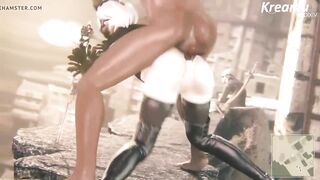 NieR Automata - 2B Fucked in the ass. (GONE ROUGH!)