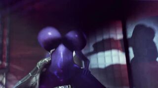 3D Ebony Horny Woman get sperm in her pusy