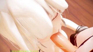 Handjob and blowjob from anime cute girls (Colorful 3D )