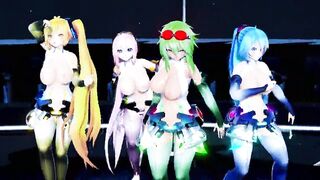 MMD Hibikase (Miku, Luka, Gumi, Neru)