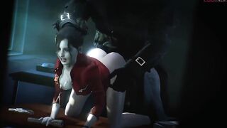 RE 2 Remake- mr.X pounds Claire Redfield  (SFM short)