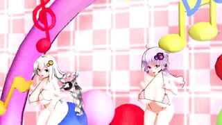 MMD  Akari & Yukari hot dance