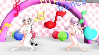 MMD  Akari & Yukari hot dance