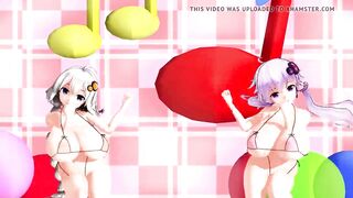 MMD  Akari & Yukari hot dance