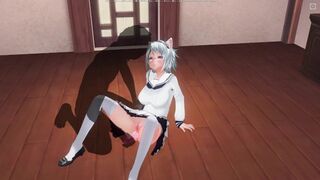 3D HENTAI Teacher Fucks a Schoolgirl with a Vibrator in the Ass