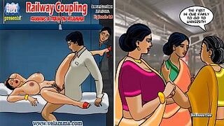 Velamma Episode 68 - Railway Coupling – Running a Train on Velamma