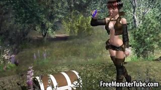 Sexy 3D cartoon Lara Croft toying her wet pussyuinsOfAzeroth EpisodeIV-high 1