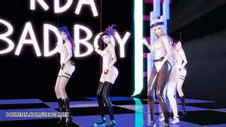 [MMD] RedVelvet - Bad Boy Strip Vers. Ahri Akali Kaisa Evelynn Seraphine KDA 3D Erotic Dance