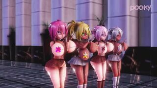 【MMD】J⚪4人の有頂天LOVE【R18】