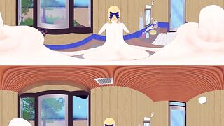 VR 360 Video Anime Saber Artoria Pendragon Fate Series Bathroom Sex