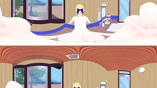 VR 360 Video Anime Saber Artoria Pendragon Fate Series Bathroom Sex