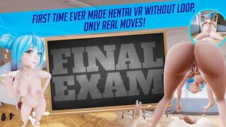 Naughty Anime Student needs to Pass Exam Hentai POV VR Porn