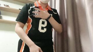 Haikyuu Kageyama Cosplay Pleasuring/teasing